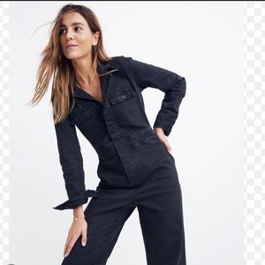 Madewell Garment-Dyed Denim Slim Coverall Jumpsuit